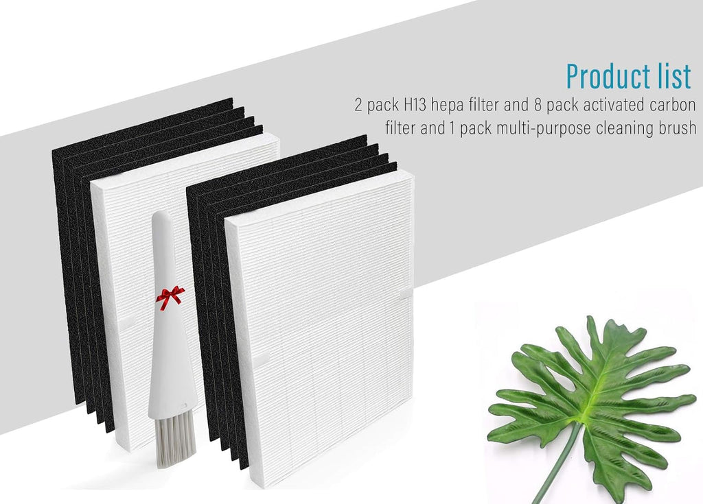 2 Pack True HEPA Replacement Filter with 8 Carbon Filters V4622