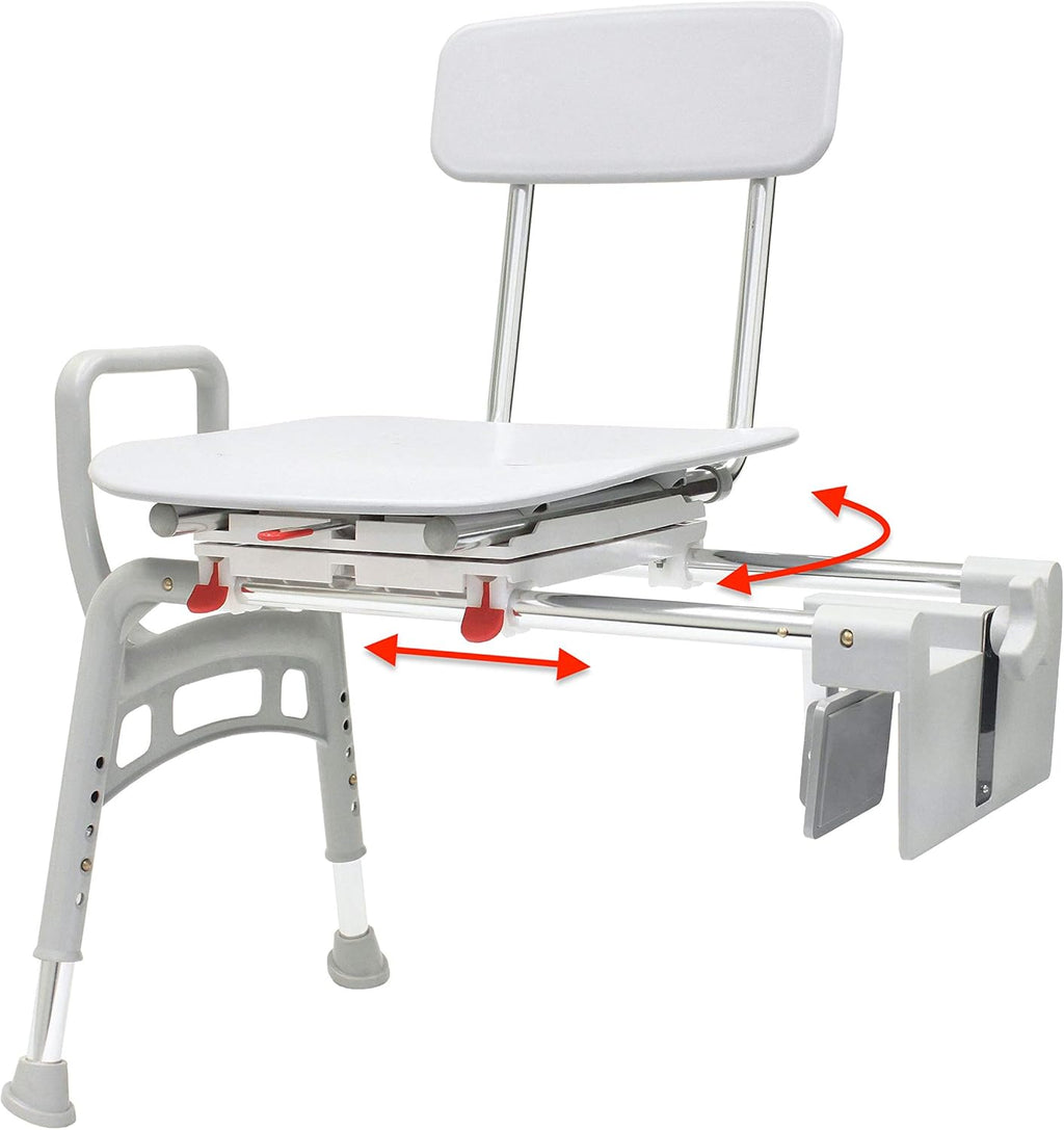 Tub-Mount Swivel Transfer Bench, 350 LBs F657064