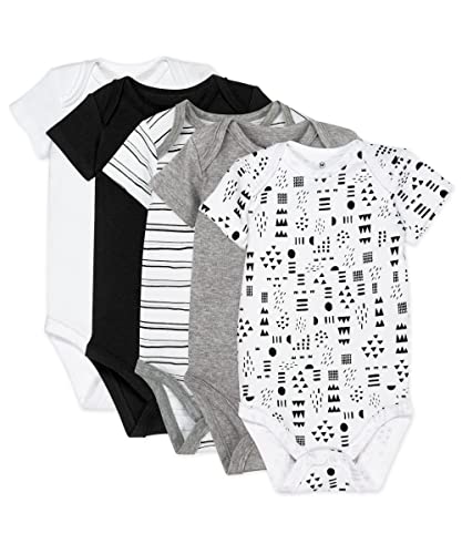 5-pack Short Sleeve Bodysuits 100% Organic Cotton B64081