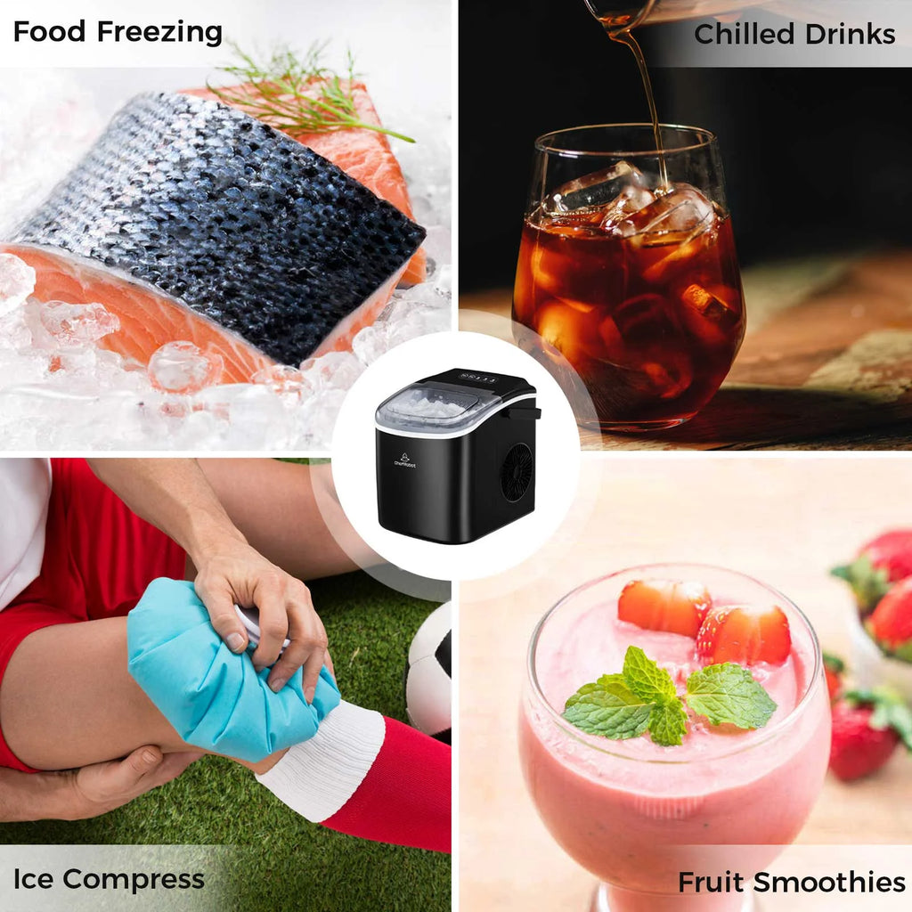 Black Self-Cleaning Ice Maker O508