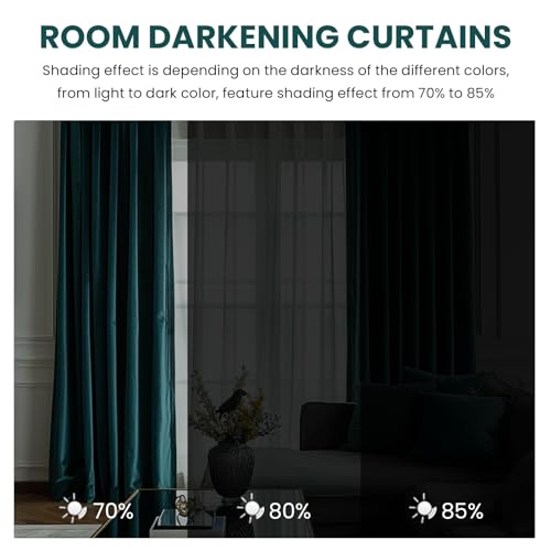 Black Velvet Curtains 2 Panels 52" W x 84" L E6750