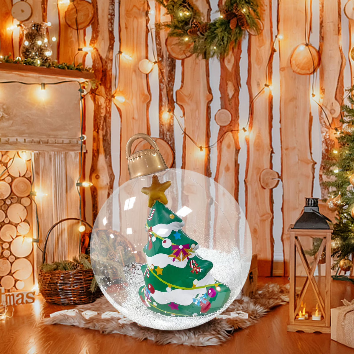 Inflatable Christmas Decorations Ball 60cm Pvc G16424