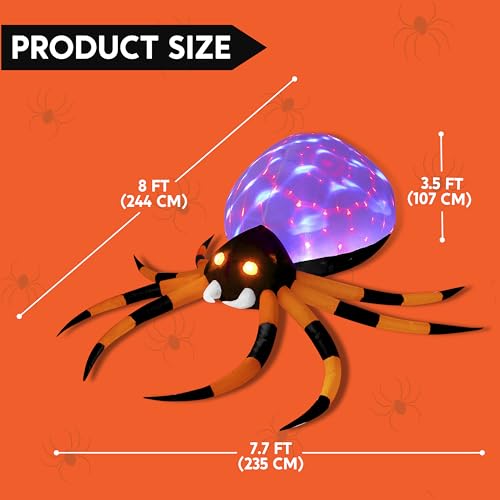 8 FT Inflatable Giant Spider Outdoor Decoration F7211
