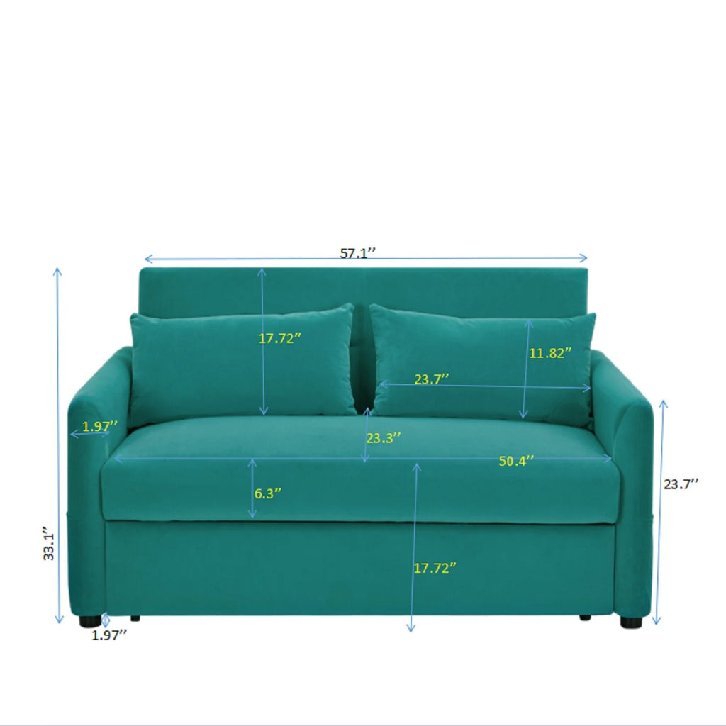 Blue Velvet Loveseat Sofa Z788