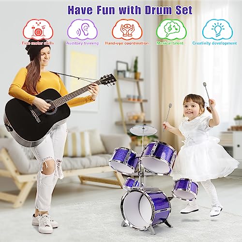 Kids Jazz Drum Set with Stool S317778
