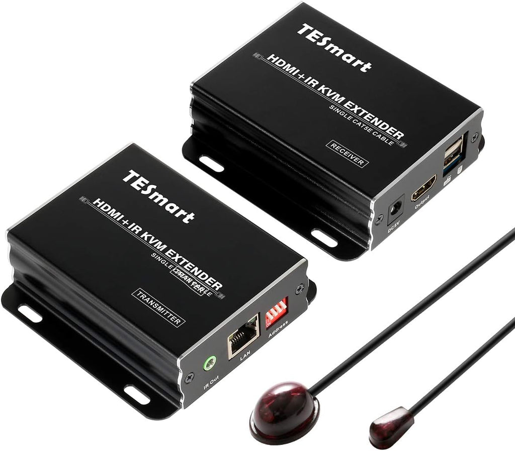 1080P HDMI KVM Extender over IP Cat5e Cat6 with IR Pass Through E872