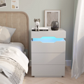 White 2 Drawer Nightstand with Charging Ports S827901