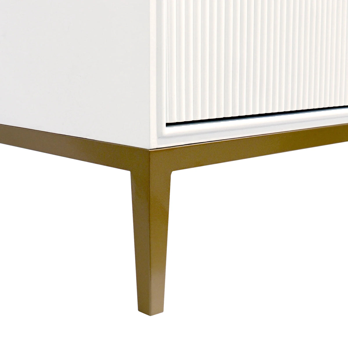 Ivory 3 Door Sideboard with Bronze Metal Frame O79965