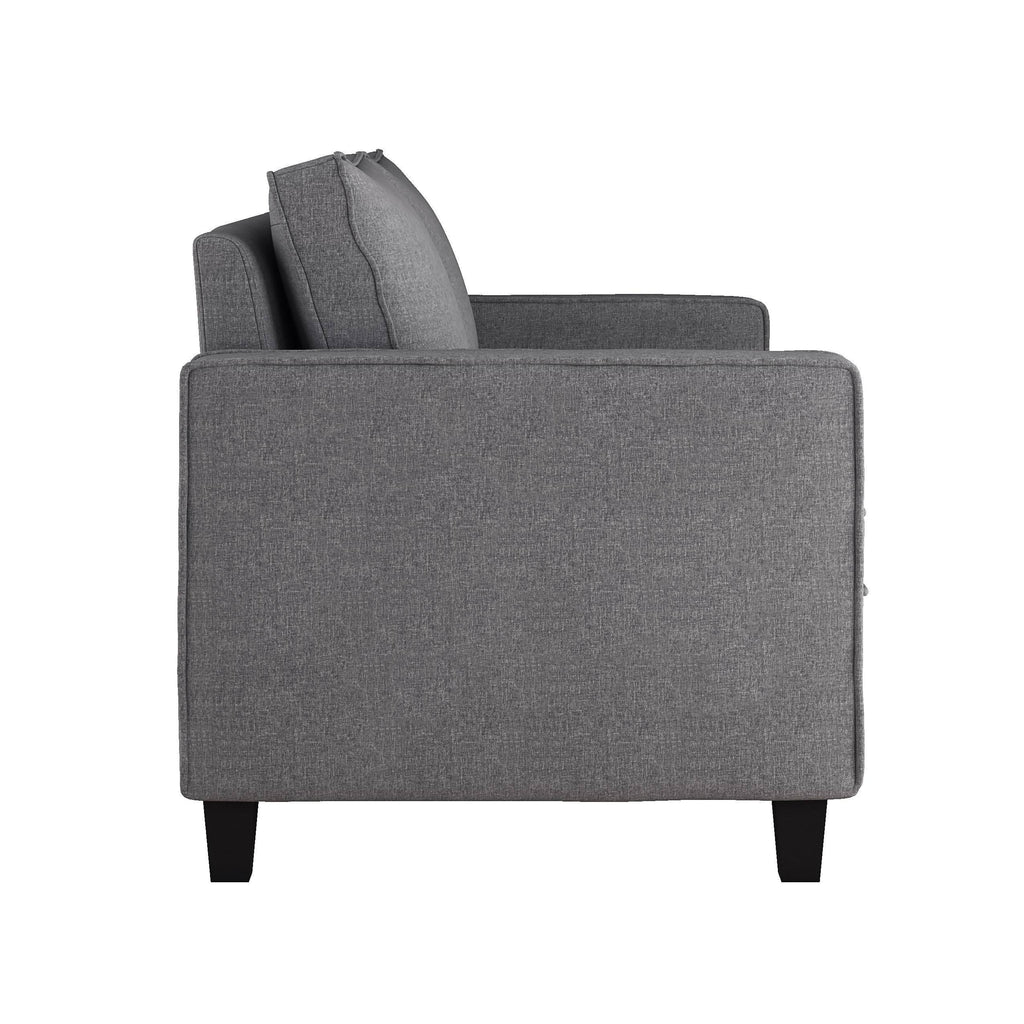 Gray Fabric Loveseat Sofa Y785