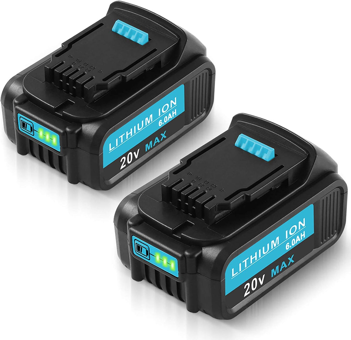 2-Pack 20V 6.0Ah Lithium Ion Battery Replacement for 20V Cordless Power Tools W99513