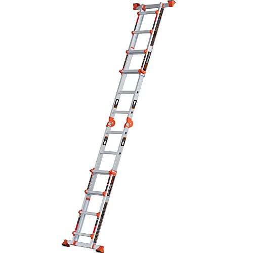 5 Step 17 Ft Anti-Slip Multi Position Aluminum Ladder T53683