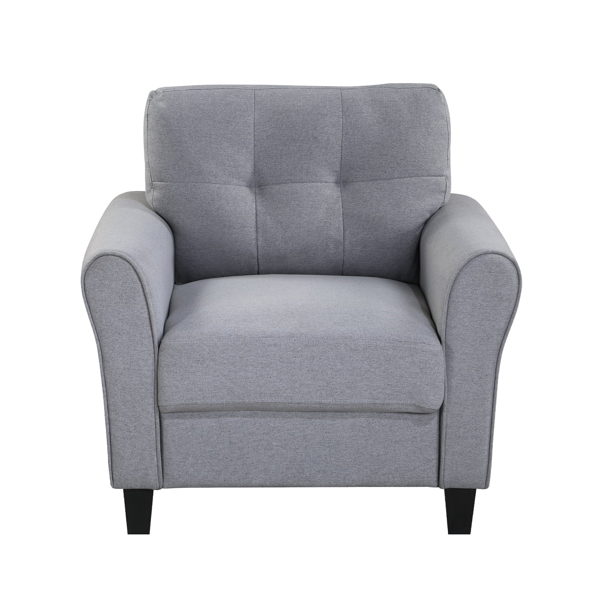 Light Grey-Blue Linen Upholstered Armchair A88705