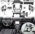 Carbon Fiber Texture Vinyl Wrap Interior Sticker 48PCS Black J43909
