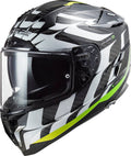 White-Yellow Carbon Helmet, Size 2XL Y98635