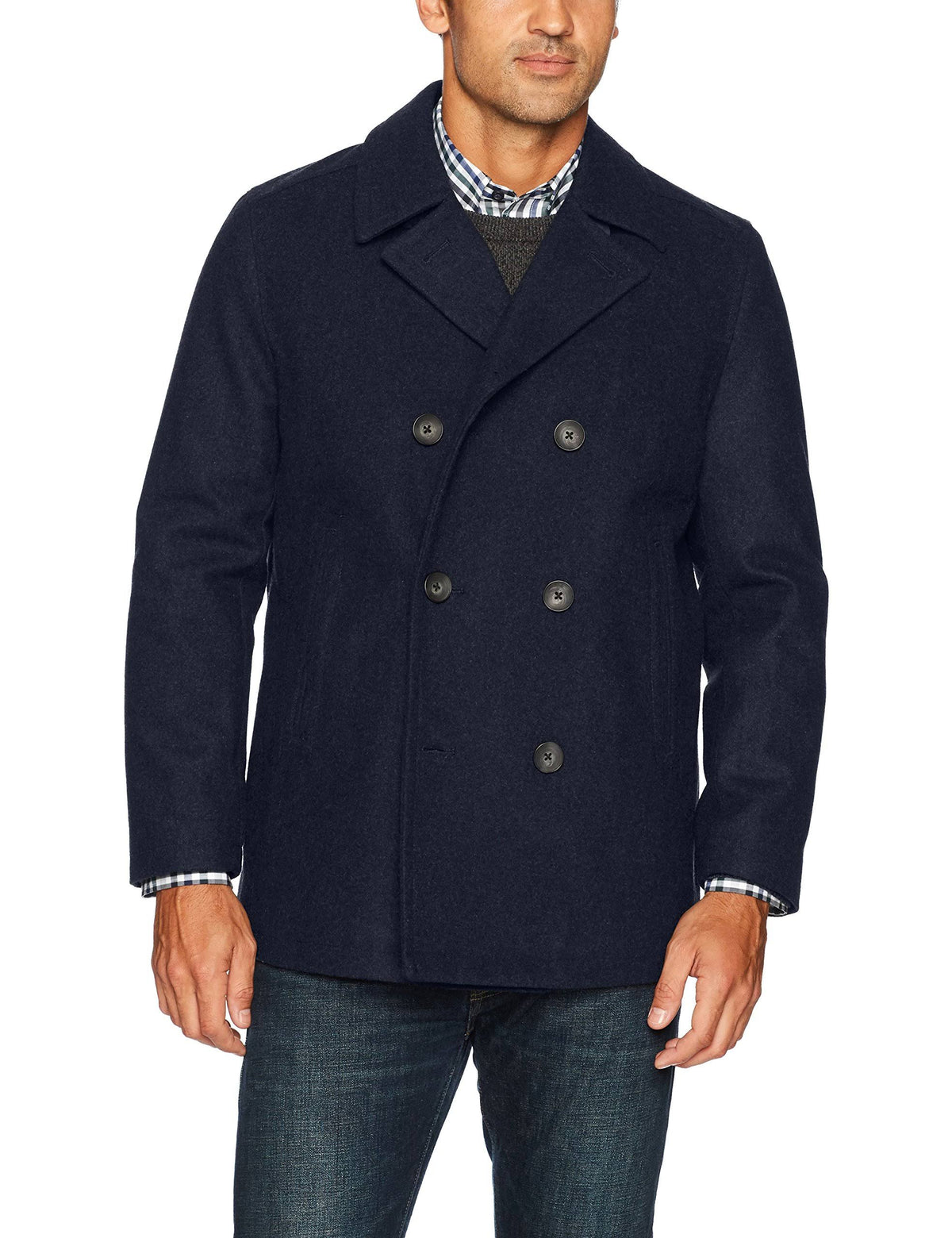 Blue Wool Blend Peacoat J898
