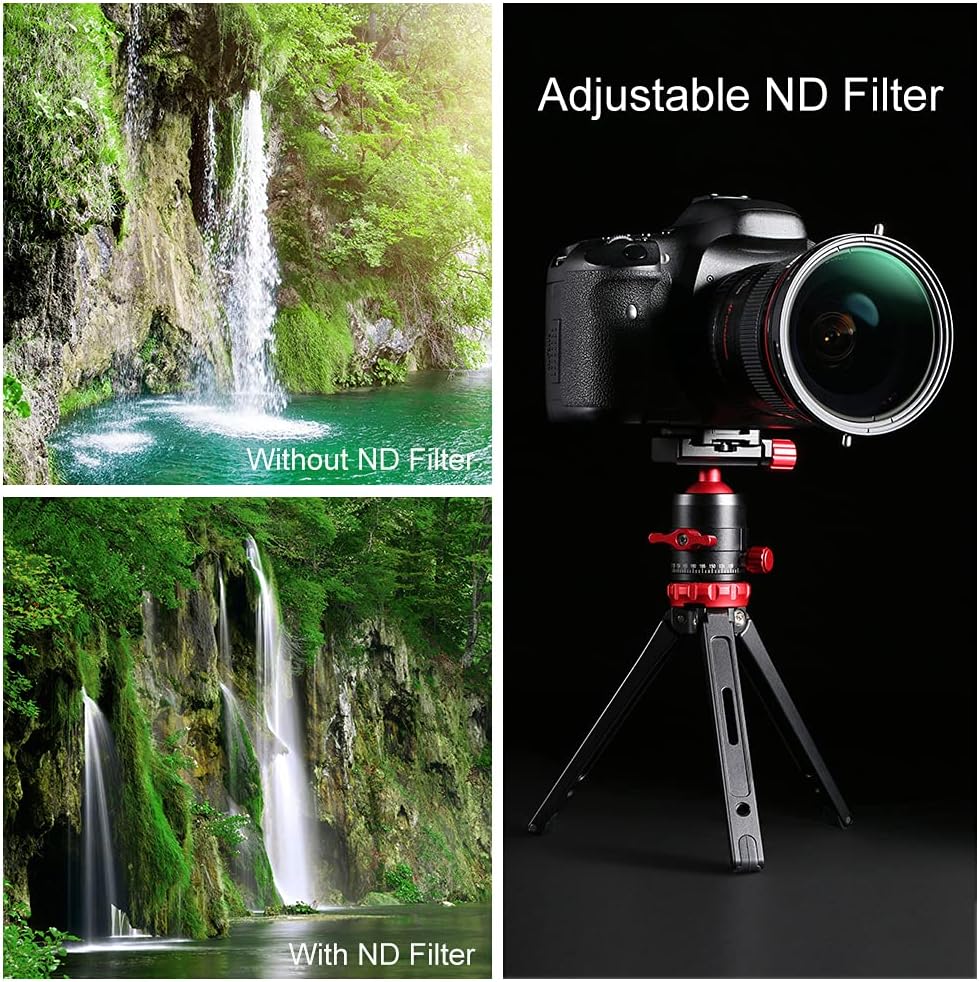 58mm Variable ND and CPL 2 in 1 Camera Lens Filter D2406