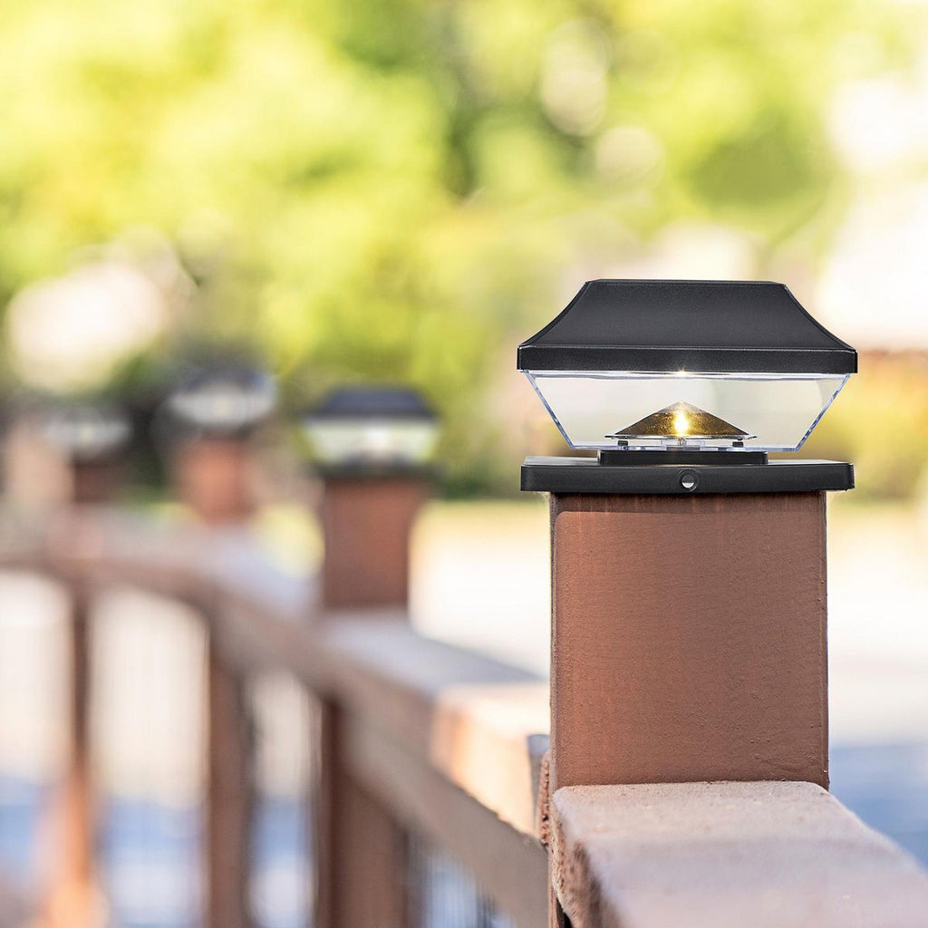 LED Solar Post Cap Lights, 2-Pack B667