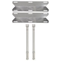 2-Pack Stainless Steel BBQ Gas Grill Tube Burner & Heat Shield Plate Replacement Parts N24073