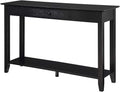 Black Console Table with Drawer Q444801