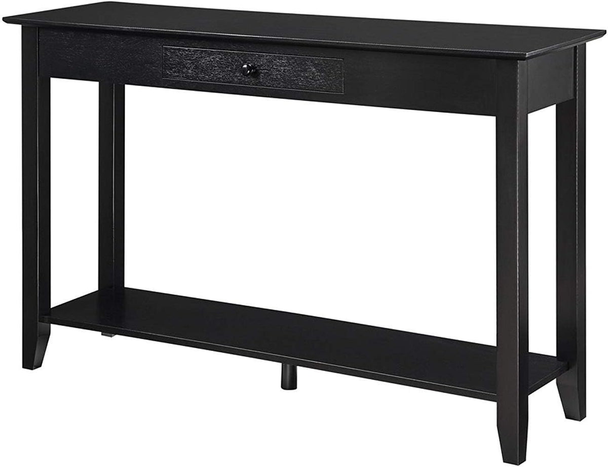 Black Console Table with Drawer Q444801