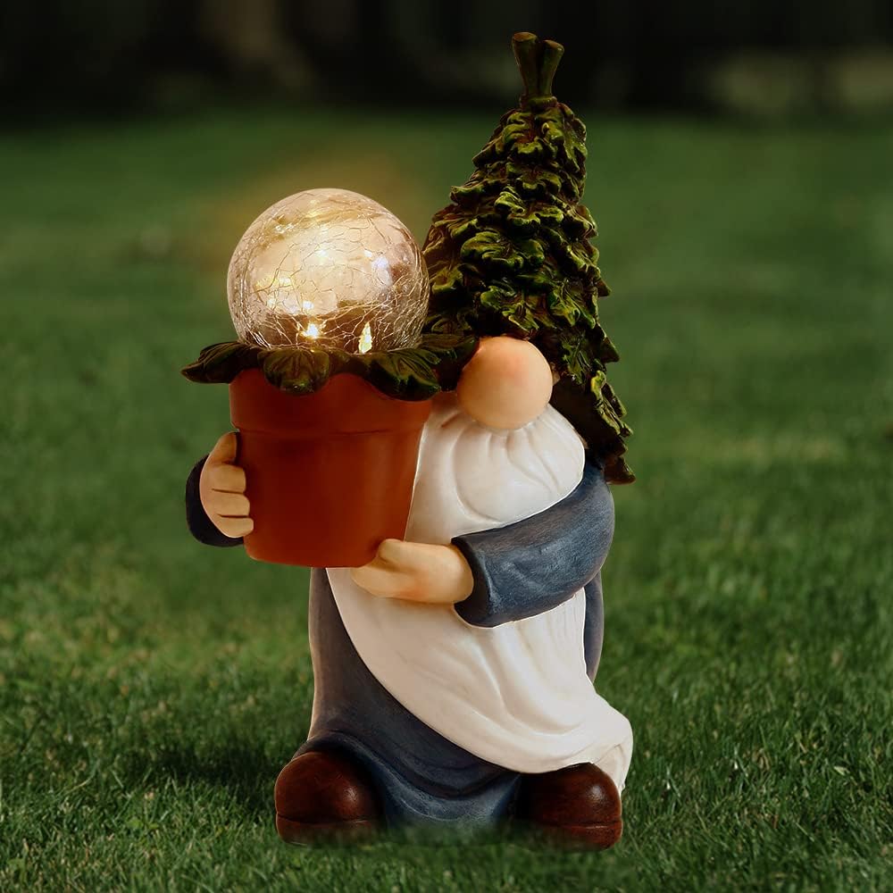 Gnome Garden Statue with Solar LED Lights D65575