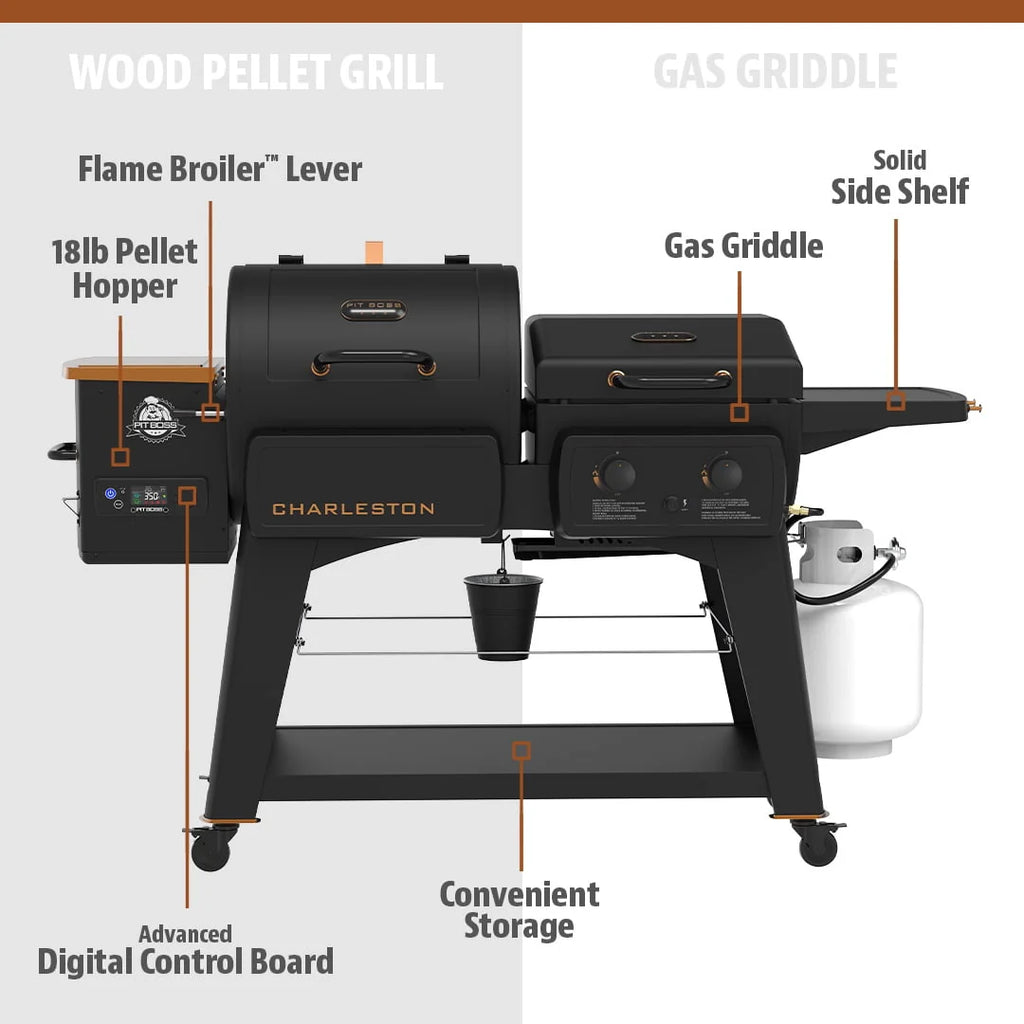 Wood Pellet Grill/Gas Griddle Combo H75125
