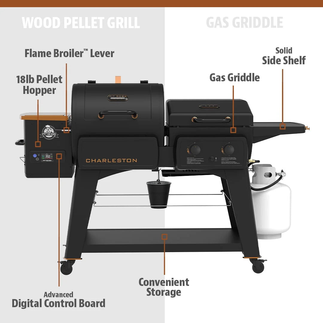 Wood Pellet Grill/Gas Griddle Combo H75125