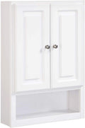 White 2-Door 1-Shelf Bathroom Wall Cabinet N563