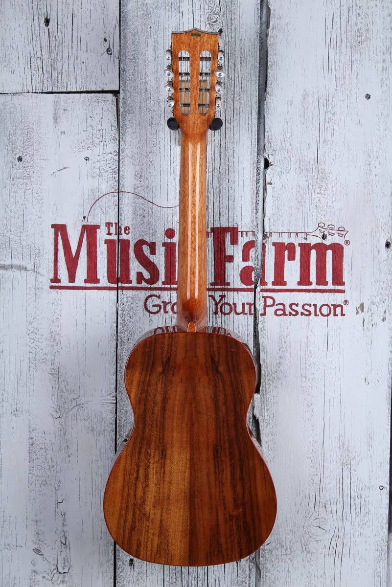 Solid Cedar Acacia 8 String Baritone Ukulele D7779