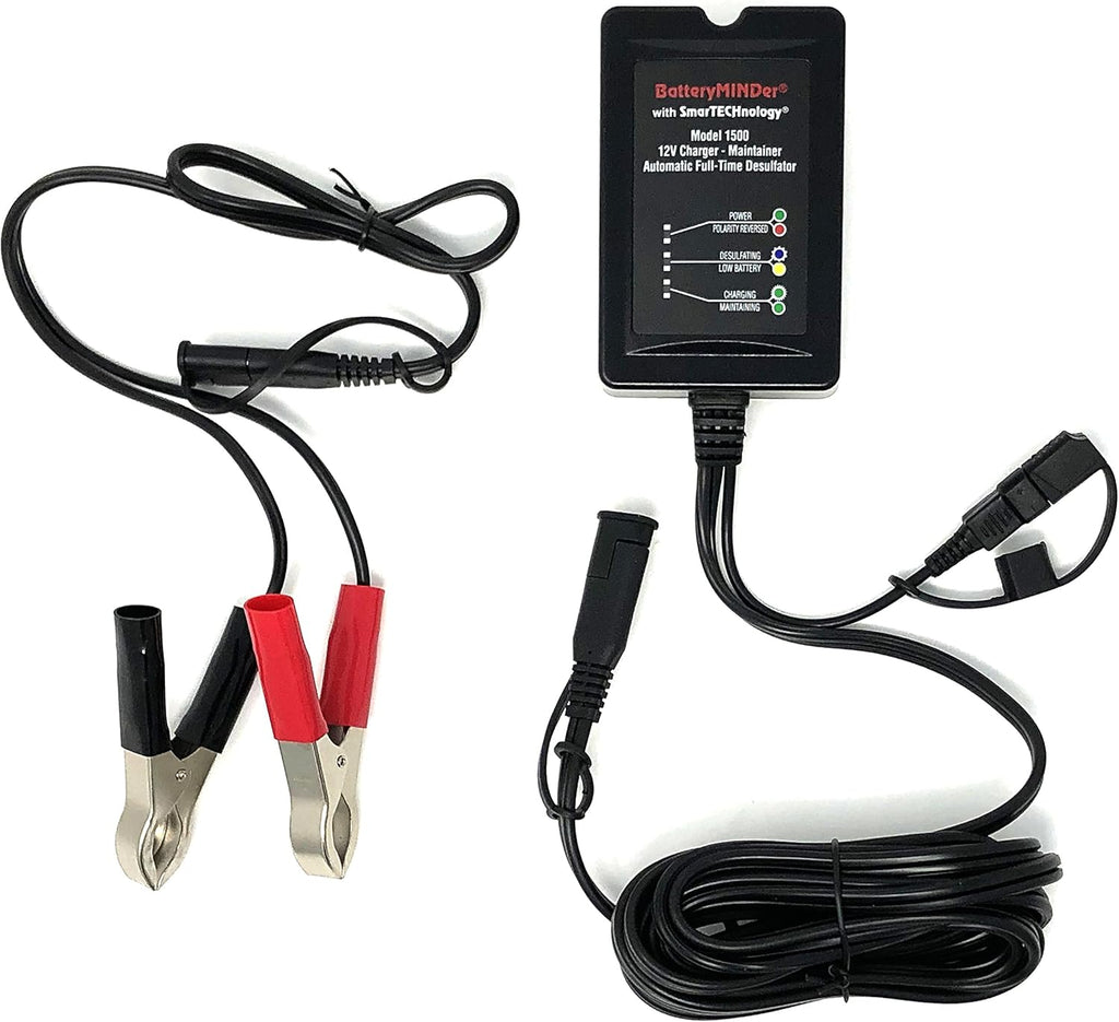 12 Volt 1.5 Amp Battery Charger Maintainer Desulfator I36404