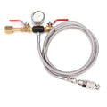 C O2 Filling Valve Dual Valve Connector CO2 Filling 1.8m Hose Adapter with Gauge for Sodastream N94470