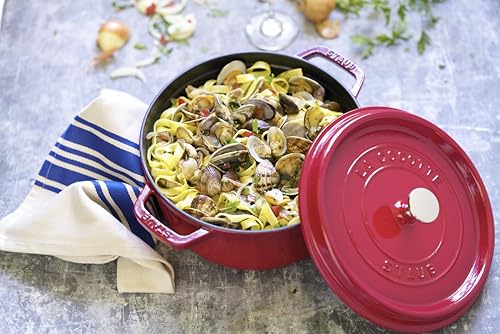 4 Qt. Round Cocotte Cherry Red E9296