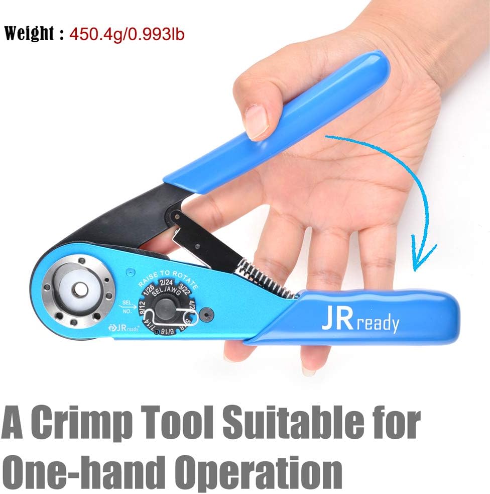 8 indent crimping tool for wire 12-26 awg solid barrel contact O8364