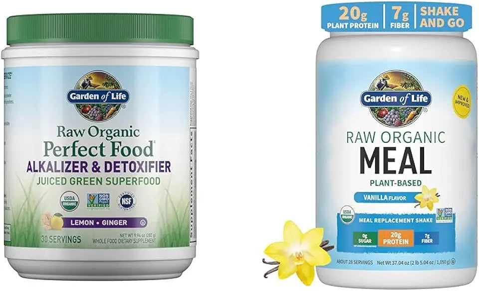 Organic Greens Superfood Powder Vegan Protein Powder Meal Replacement Shakes Vanilla Pea Protein U4870