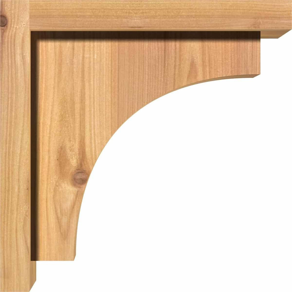 7 1/2x22W x 10x22D x 14x22H Western Red Cedar Corbel with Backplate W16855