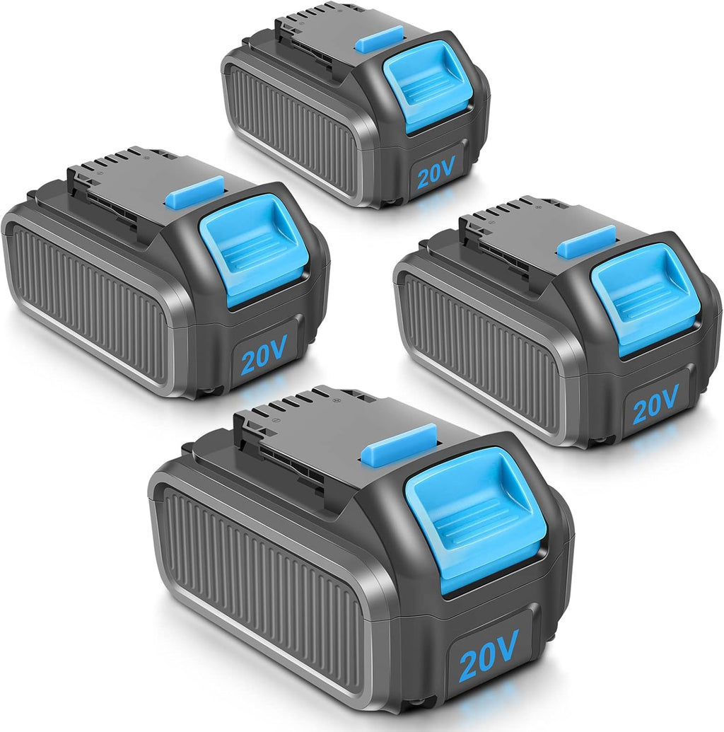 4 Pack 6.0Ah 20V Battery Replacement for Dewalt 20V Max XR Power Tools F4725