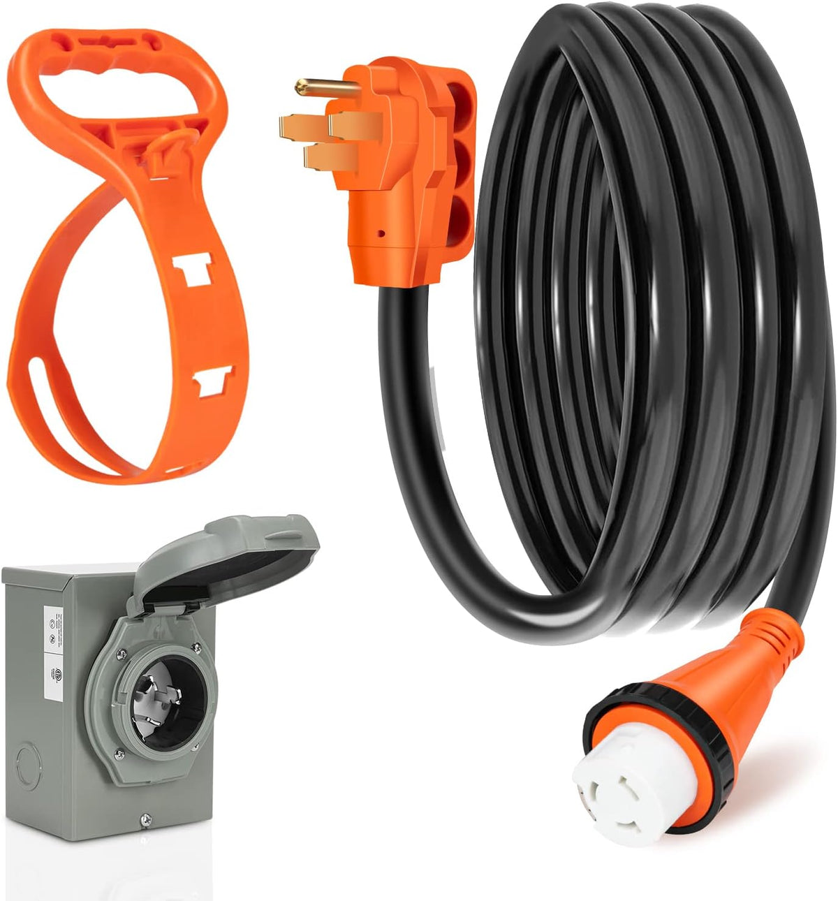 25FT 50Amp Generator Extension Cord with NEMA 14-50P to SS2-50R O41697