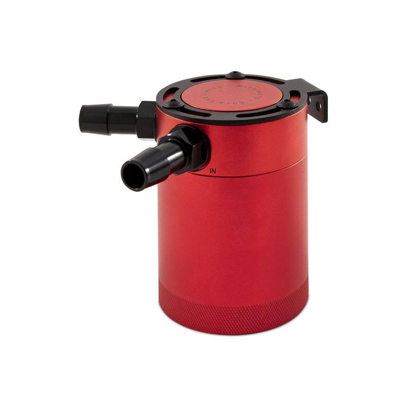 Compact Baffled Oil Catch Can, 2-Port, Red T556