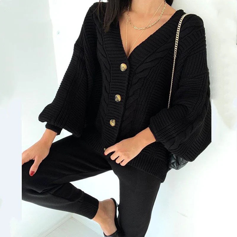 Chunky Knit Sweater and Pants Set K1110