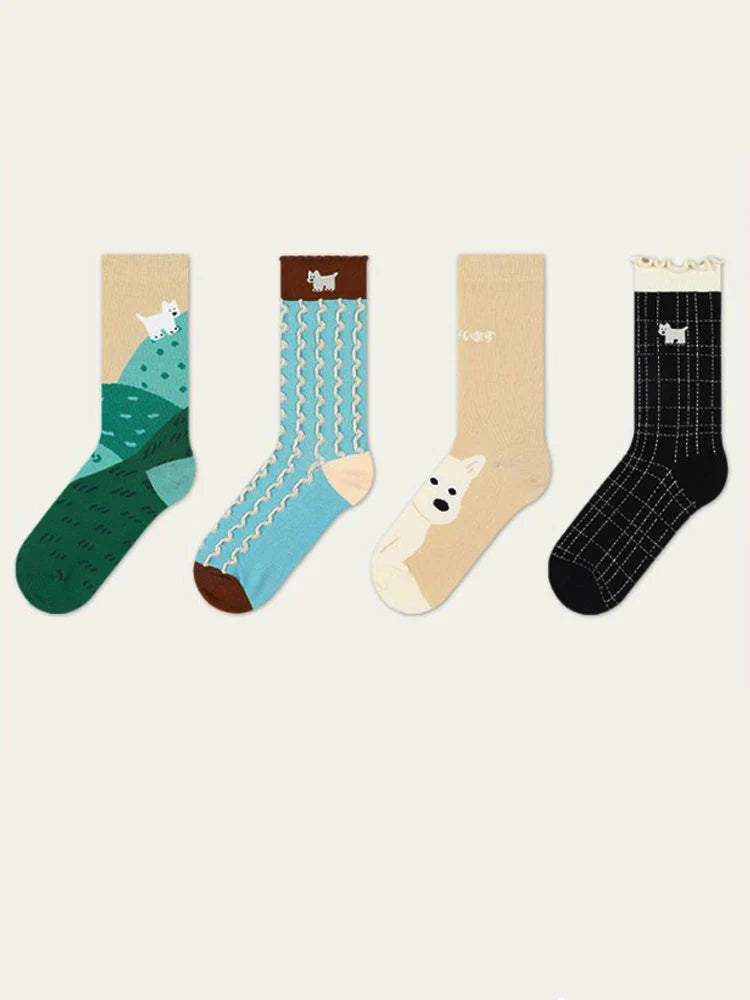 Cute Cartoon Puppy Socks H42558