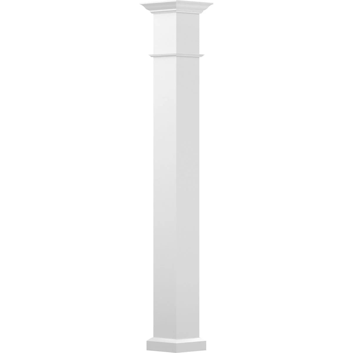 Gloss White Square Aluminum Column with Capital & Base K97590