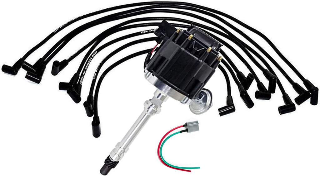 HEI Distributor Complete Kit with Spark Plug Wires and Pigtail Harness H644682