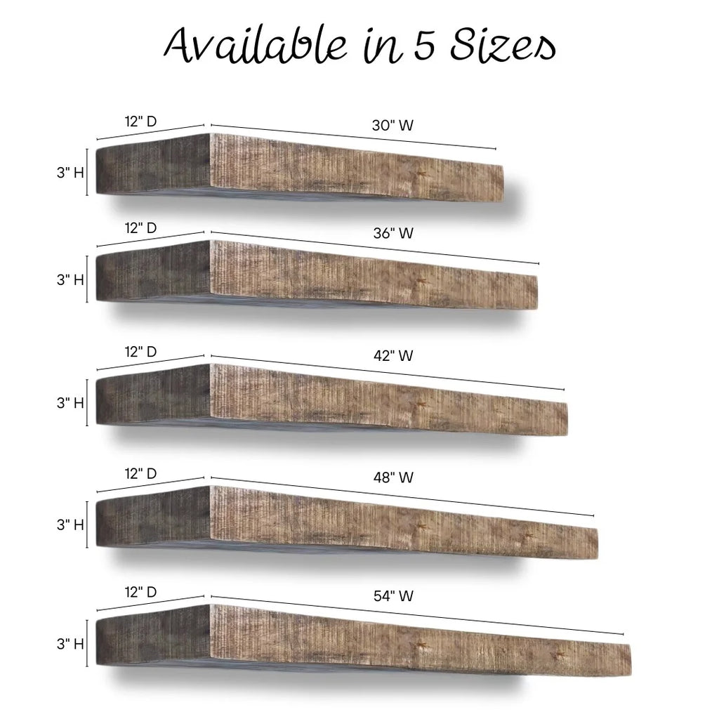 Mango Wood Wall Mounted Shelf N472