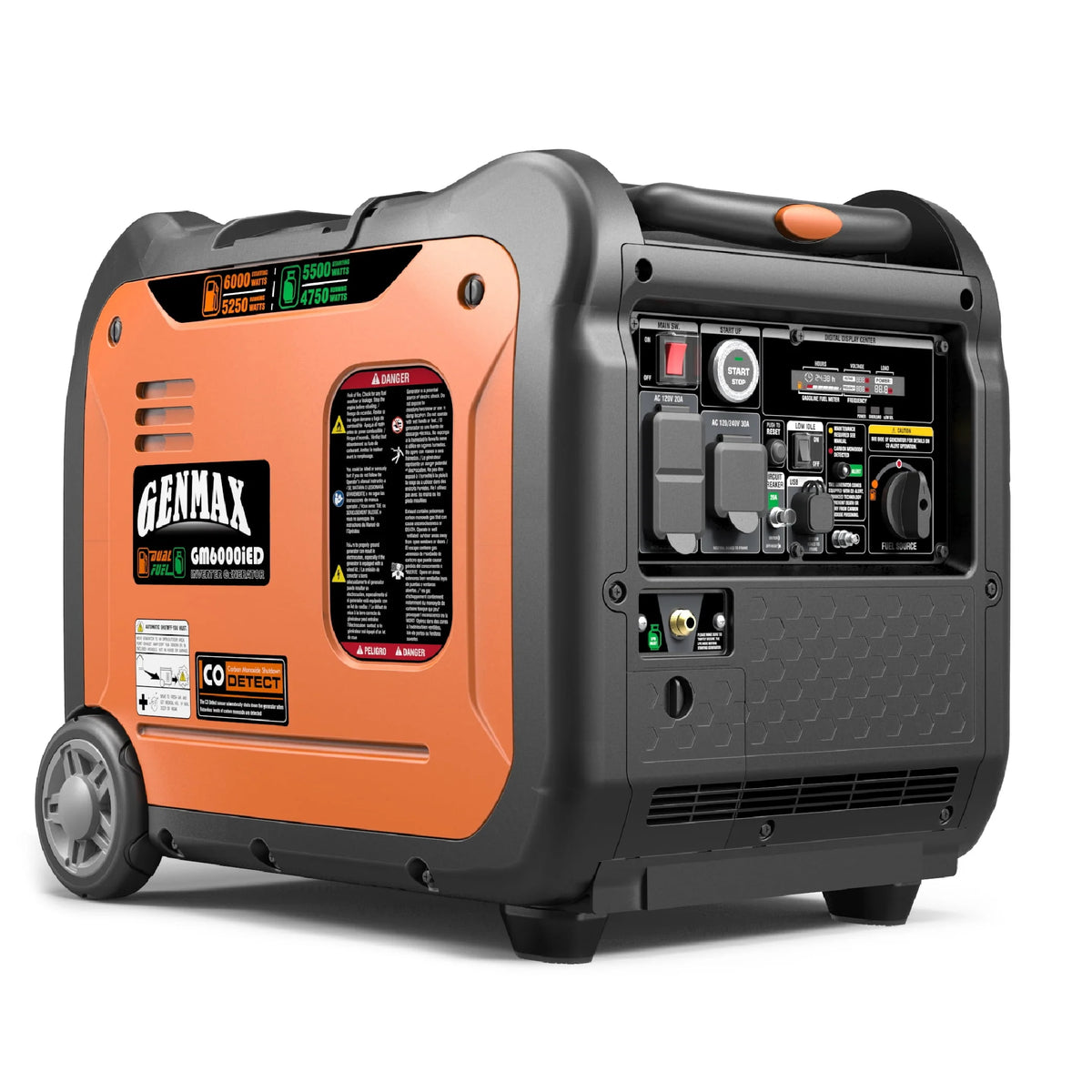 6000W Dual Fuel Portable Inverter Generator with Remote/Electric Start I226969
