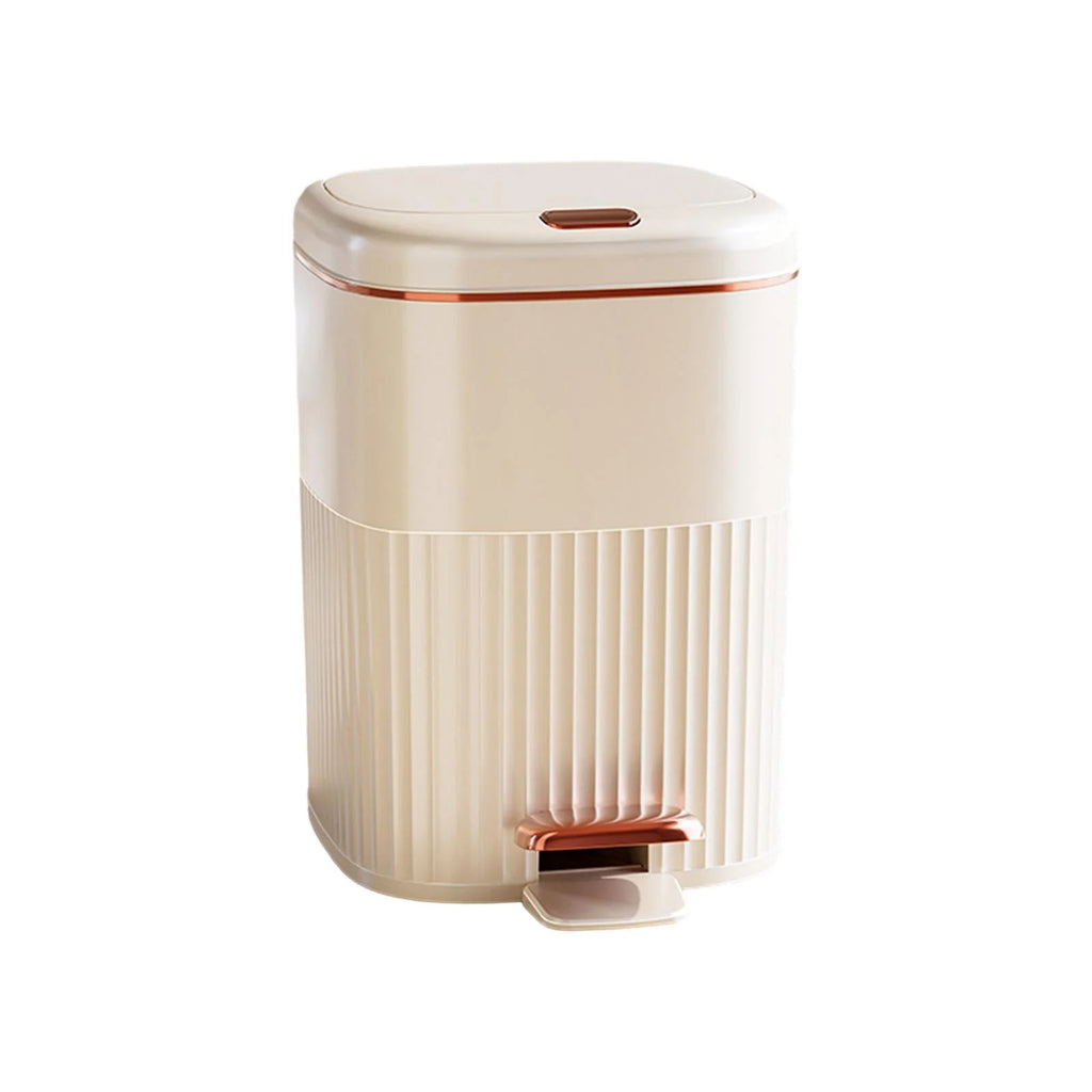 White Aureate 8L Step Trash Can Y9541