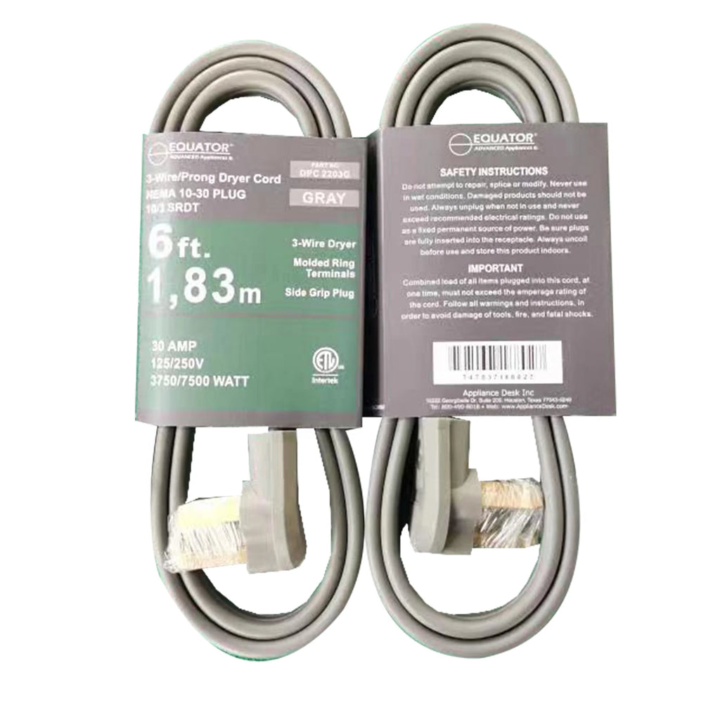 3-Wire Dryer Power Cord Grey R63105