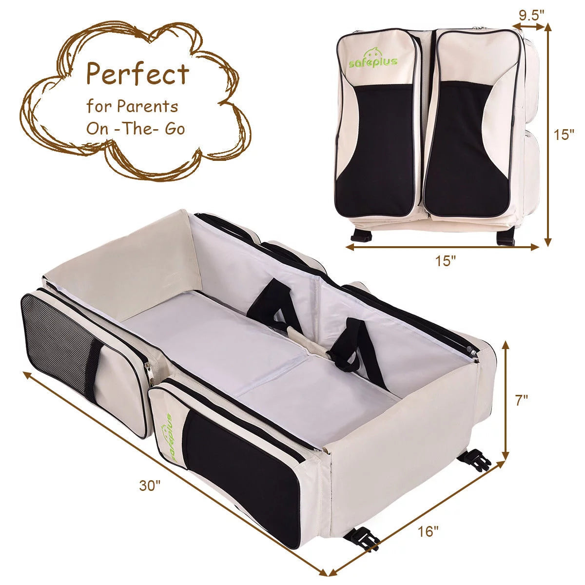 3-in-1 Portable Baby Backpack with Changing Pad C74605
