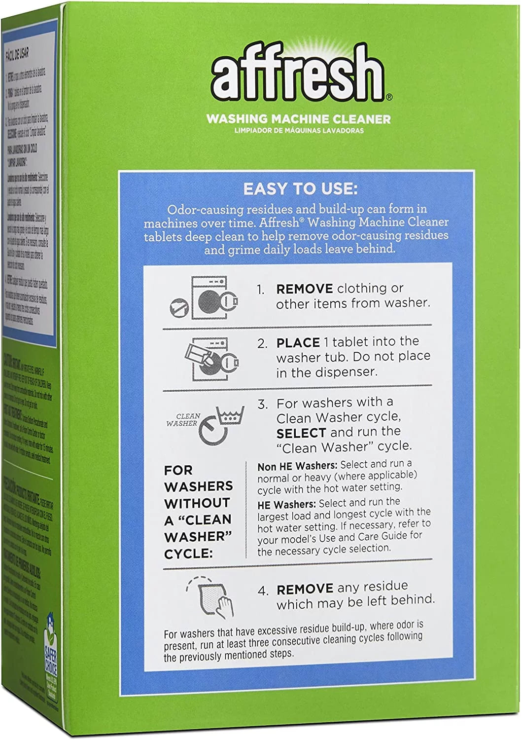 Washing Machine Cleaner, 6 Tablets B85568