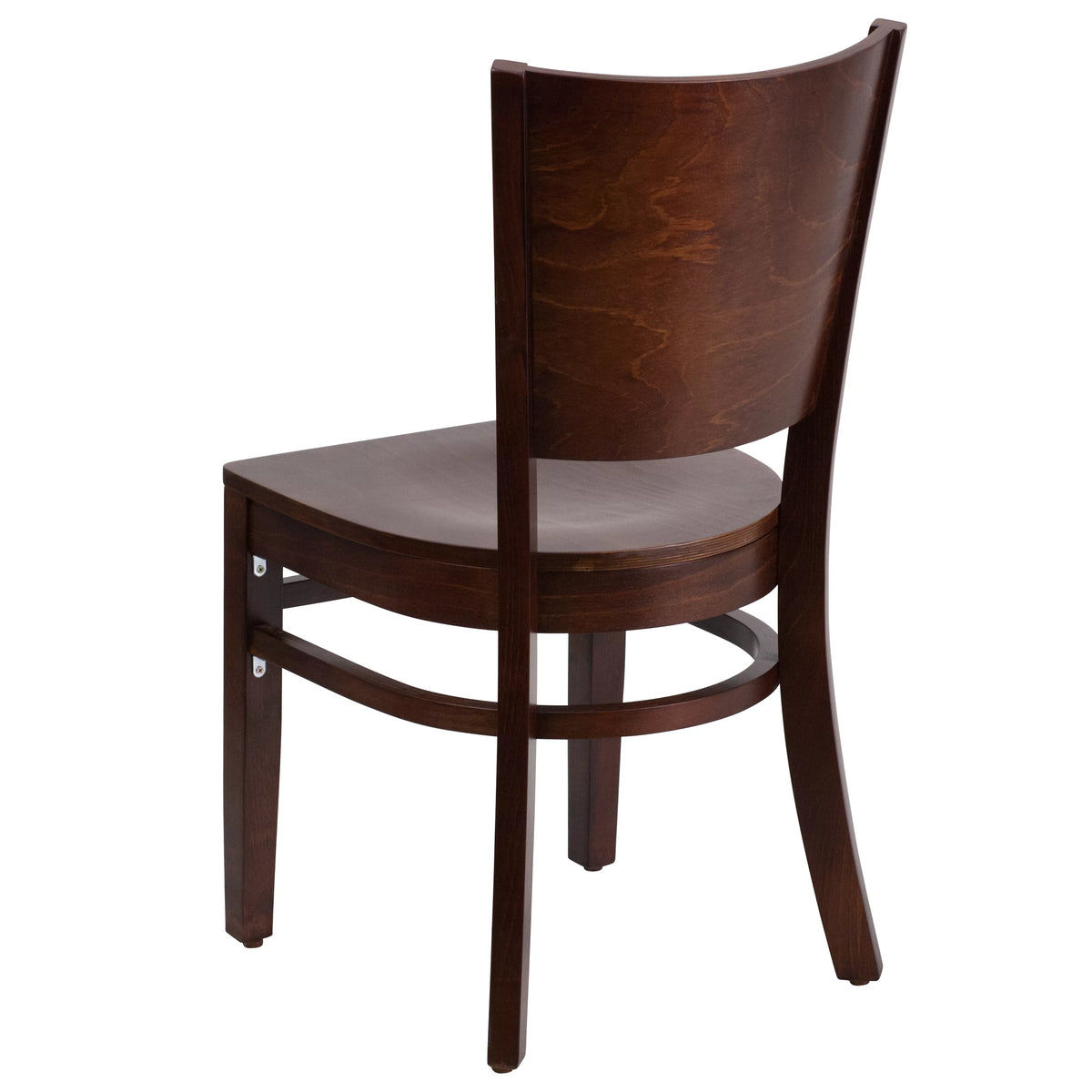 Solid Back Walnut Wood Restaurant Chair U72304