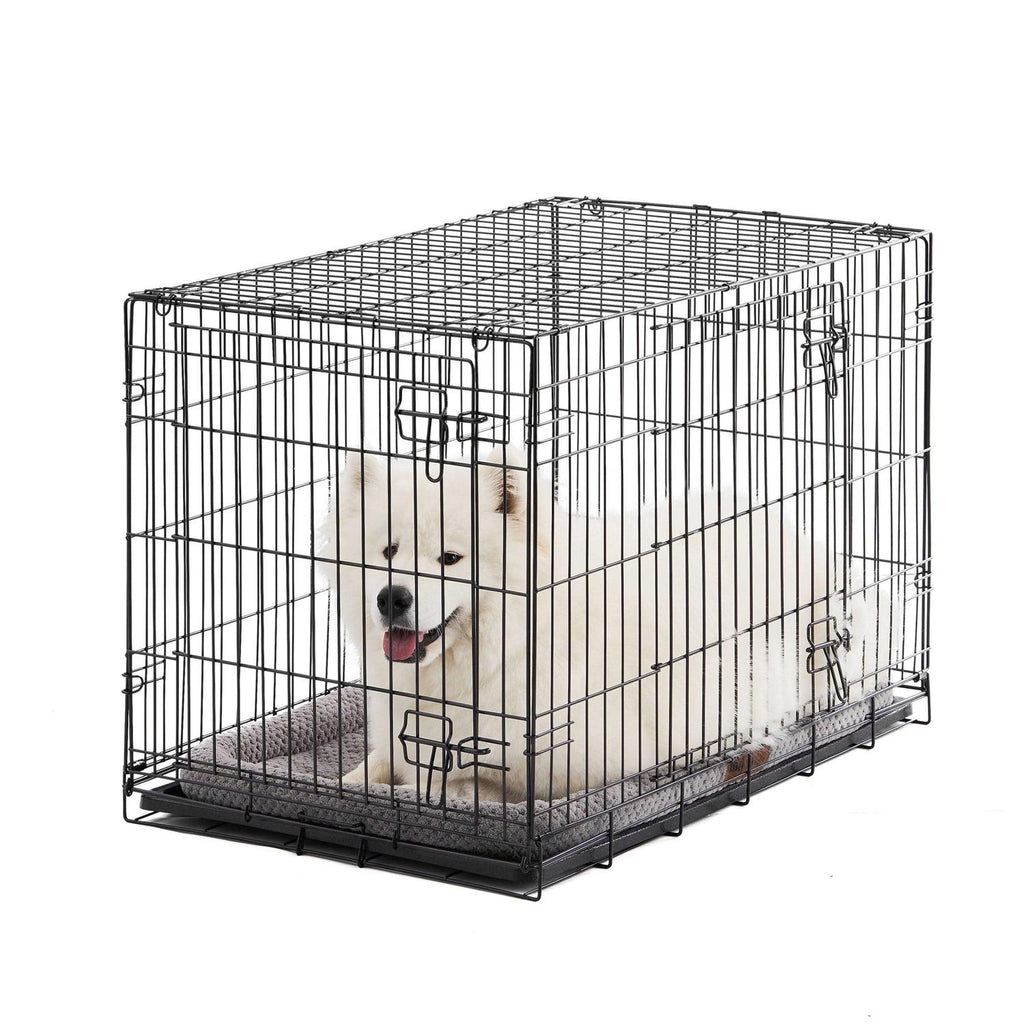 Double Door Folding Wire Dog Crate with Divider U6236